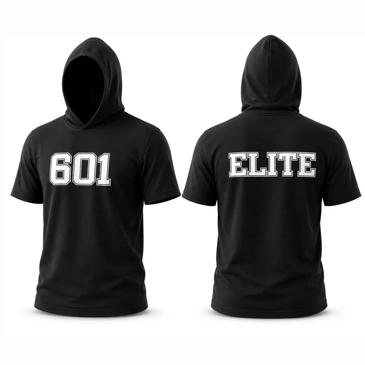 Hooded short-sleeve shirt