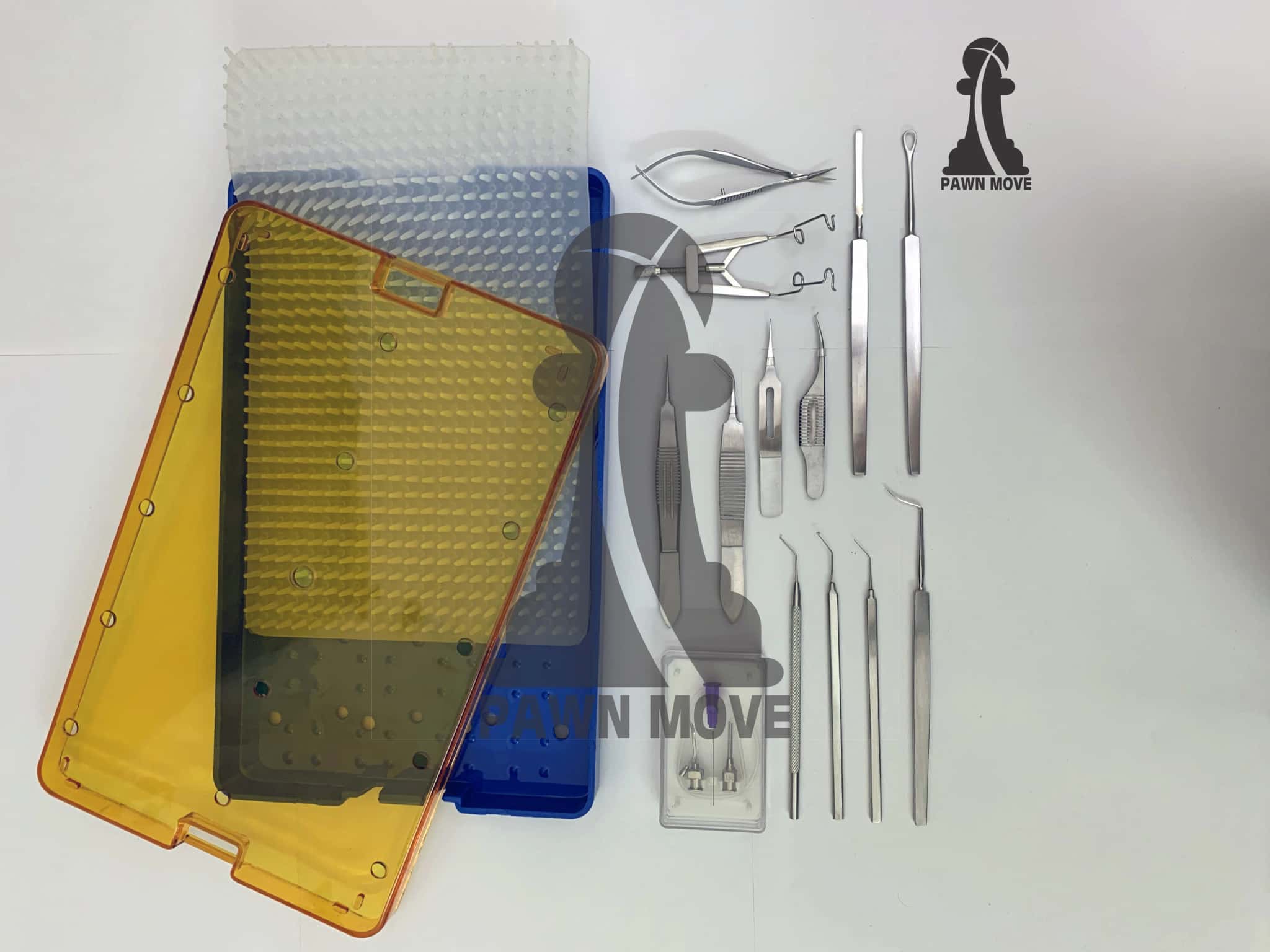 Ophthalmic Cataract Micro Surgery Instrument Kit with Autoclavable Tray - 13 Pieces