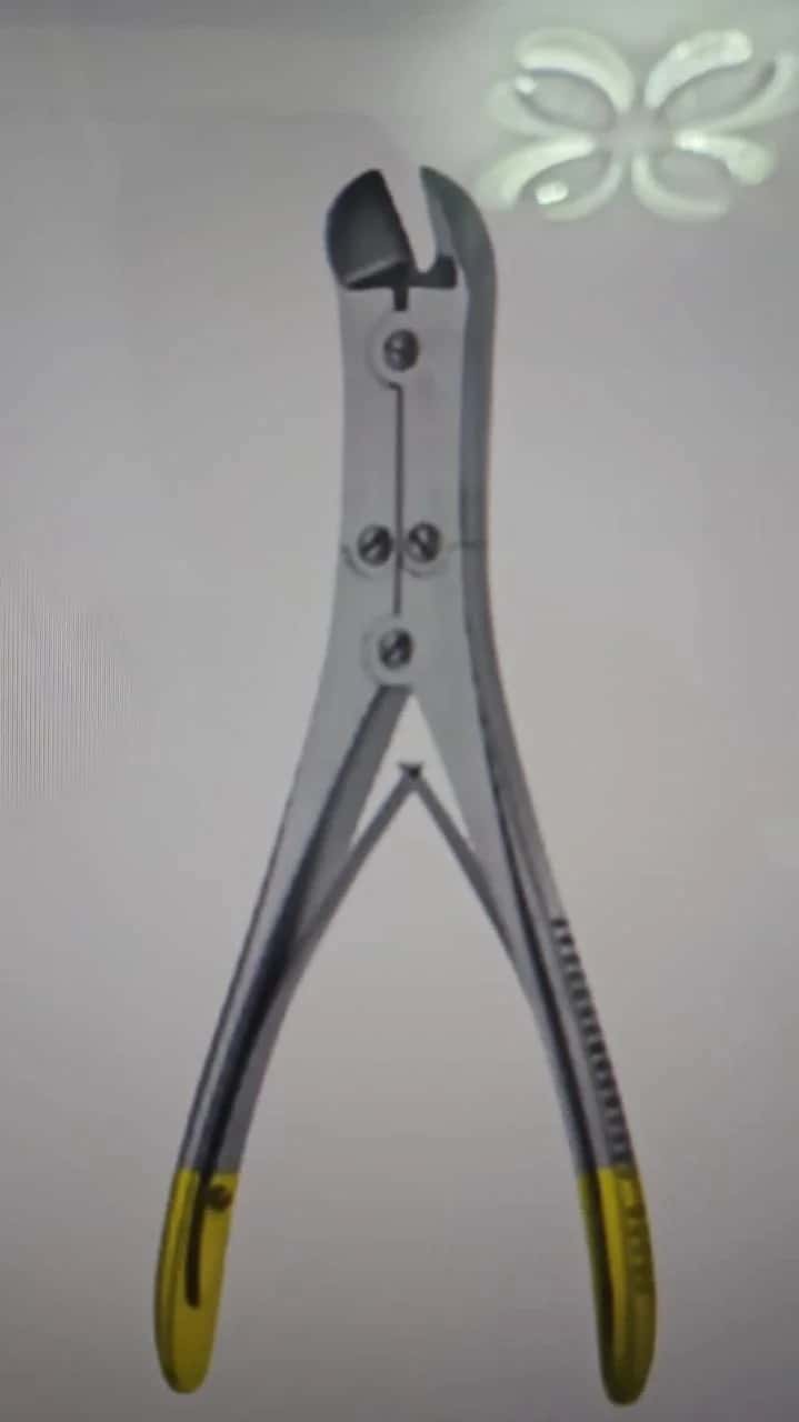 Az Instruments 22cm Curved Jaw Wire Cutter – Long Handle Metal Cutting Tool with Yellow Grip Ends