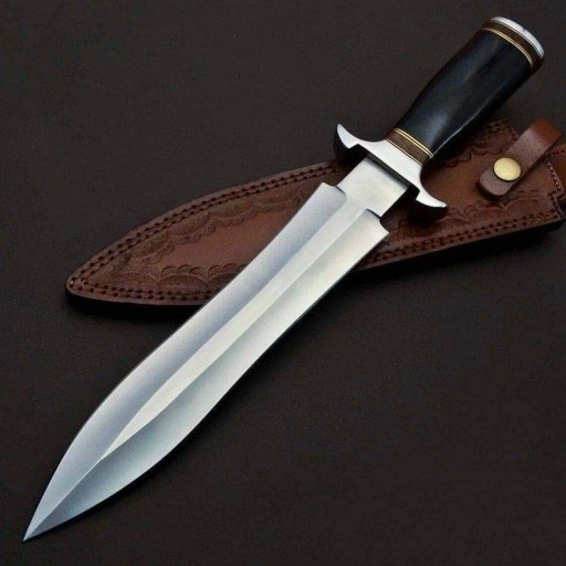 Custom Handmade  Stainless Steel Dagger Knife with Leather S...